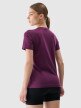 Damski t-shirt basic 4F 4FWMM00TTSHF2356 - fioletowy