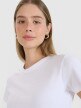 mini: Damski t-shirt basic 4F 4FWMM00TTSHF2674 - biały (2)
