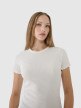 Damski t-shirt basic 4F 4FWSS25TTSHF1968 - biały