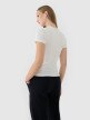 Damski t-shirt basic 4F 4FWSS25TTSHF1968 - biały