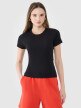 Damski t-shirt basic 4F 4FWSS25TTSHF1968 - czarny