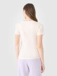 Damski t-shirt basic 4F 4FWSS25TTSHF1990 - biały
