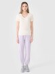 Damski t-shirt basic 4F 4FWSS25TTSHF1990 - biały