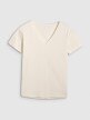 Damski t-shirt basic 4F 4FWSS25TTSHF1990 - biały
