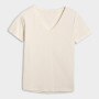 Damski t-shirt basic 4F 4FWSS25TTSHF1990 - biały