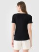 Damski t-shirt basic 4F 4FWSS25TTSHF1990 - czarny