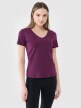 4F Damski tshirt basic 4F 4FWSS25TTSHF1990  fioletowy Fioletowy