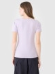 Damski t-shirt basic 4F 4FWSS25TTSHF1990 - fioletowy