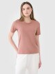 4F Damski tshirt basic 4F 4FWSS25TTSHF1991  beżowy Beżowy