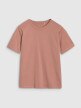 Damski t-shirt basic 4F 4FWSS25TTSHF1991 - beżowy
