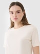 Damski t-shirt basic 4F 4FWSS25TTSHF1991 - biały