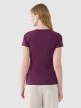 Damski t-shirt basic 4F 4FWSS25TTSHF1995 - fioletowy