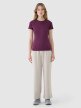 Damski t-shirt basic 4F 4FWSS25TTSHF1995 - fioletowy