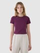 Damski t-shirt basic 4F 4FWSS25TTSHF1995 - fioletowy