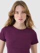 4F Damski tshirt basic 4F 4FWSS25TTSHF1995  fioletowy Fioletowy