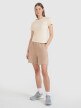 Damski t-shirt basic 4F 4FWSS25TTSHF2351 - beżowy