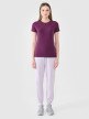 Damski t-shirt basic 4F 4FWSS25TTSHF2351 - fioletowy