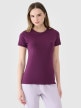 Damski t-shirt basic 4F 4FWSS25TTSHF2351 - fioletowy