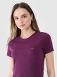 Damski t-shirt basic 4F 4FWSS25TTSHF2351 - fioletowy