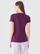 Damski t-shirt basic 4F 4FWSS25TTSHF2351 - fioletowy