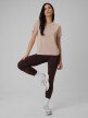 mini: Damski t-shirt basic 4F 4FWSS26TTSHF2773 - beżowy (2)