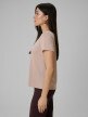 mini: Damski t-shirt basic 4F 4FWSS26TTSHF2773 - beżowy (3)