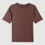 mini: Damski t-shirt bez nadruku 4F 4FRSS26TTSHF3879 - brązowy (6)
