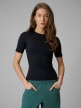 Obrazek dla: 4F Damski tshirt bez nadruku 4F 4FRSS26TTSHF3879  czarny Czarny