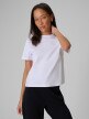 mini: Damski t-shirt bez nadruku 4F 4FRSS26TTSHF3985 - biały (1)
