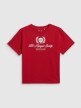 mini: Damski t-shirt boxy z nadrukiem 4F 4FWSS26TTSHF2738 - czerwony (7)