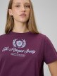 mini: Damski t-shirt boxy z nadrukiem 4F 4FWSS26TTSHF2738 - burgundowy (4)