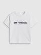mini: Damski t-shirt boxy z nadrukiem 4F 4FWSS26TTSHF2739 - biały (5)