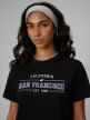 mini: Damski t-shirt boxy z nadrukiem 4F 4FWSS26TTSHF2739 - czarny (3)