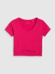 Damski t-shirt crop top 4F 4FRSS25TTSHF2695 - różowy