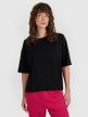  4F Damski tshirt oversize 4F 4FWAW25TTSHF2350  czarny Czarny