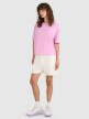 Damski t-shirt oversize z nadrukiem 4F 4FRSS25TTSHF2787 - różowy