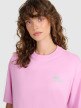 Damski t-shirt oversize z nadrukiem 4F 4FRSS25TTSHF2787 - różowy