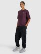Damski t-shirt oversize z nadrukiem 4F 4FRSS25TTSHF2977 - fioletowy