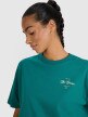 Damski t-shirt oversize z nadrukiem 4F 4FRSS25TTSHF2977 - zielony