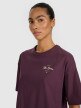 Damski t-shirt oversize z nadrukiem 4F 4FRSS25TTSHF2977 - fioletowy
