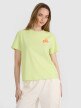 4F Damski tshirt oversize z nadrukiem 4F 4FRSS25TTSHF3160  żółty żółty