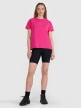 Damski t-shirt oversize z nadrukiem 4F 4FRSS25TTSHF3163 - różowy