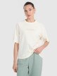 mini: Damski t-shirt oversize z nadrukiem 4F 4FWAW25TTSHF2323 - biały (1)