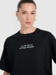 mini: Damski t-shirt oversize z nadrukiem 4F 4FWAW25TTSHF2323 - czarny (3)