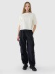 Damski t-shirt oversize z nadrukiem 4F 4FWSS25TTSHF1971 - biały