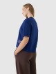 Damski t-shirt oversize z nadrukiem 4F 4FWSS25TTSHF1971 - granatowy