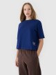 4F Damski tshirt oversize z nadrukiem 4F 4FWSS25TTSHF1971  granatowy Granatowy