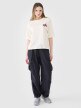 Damski t-shirt oversize z nadrukiem 4F 4FWSS25TTSHF1996 - biały