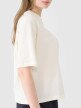 Damski t-shirt oversize z nadrukiem 4F 4FWSS25TTSHF1996 - biały