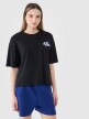 Damski t-shirt oversize z nadrukiem 4F 4FWSS25TTSHF1996 - czarny